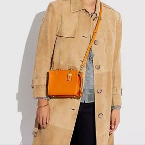 NWT Coach Rogue 17 in Original Natural Leather Carrot Brass Crossbody
